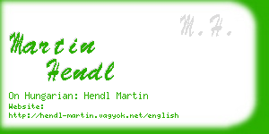 martin hendl business card